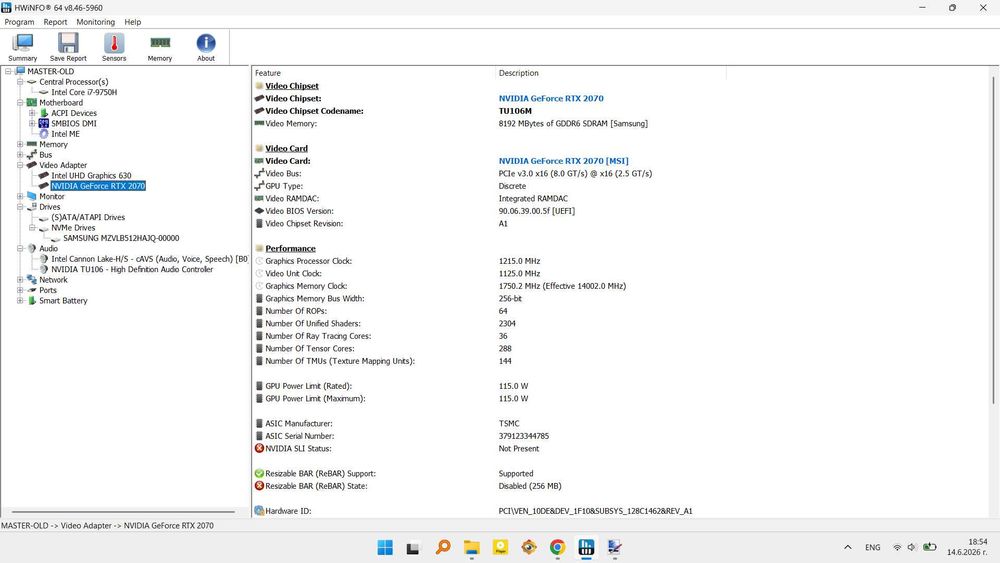 Лаптоп MSI GE65 Raider 9SF Raider - 15.6, Nvidia RTX 2070 8GB, 32GB рам памет
