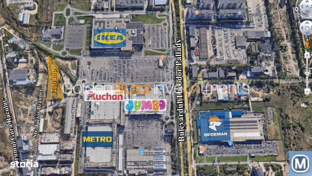 Teren comercial 5.262 mp – zona Pallady Mall (IKEA, Metro, Auchan)