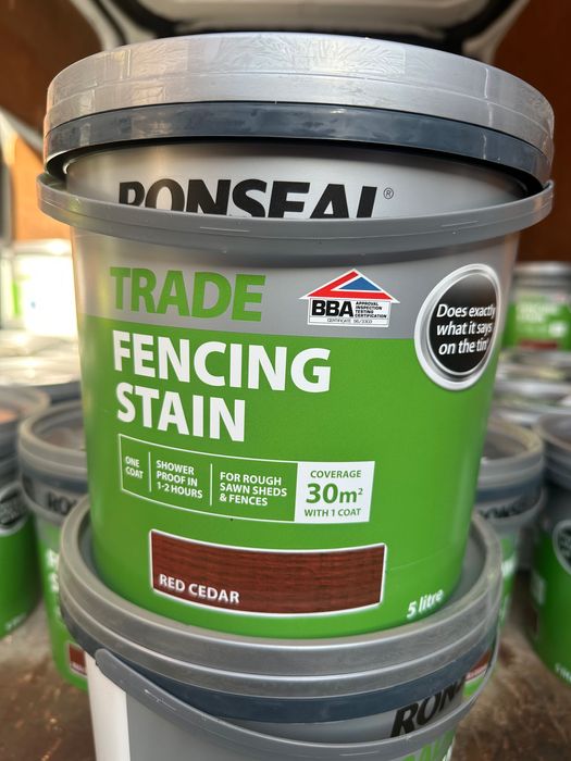 RONSEAL качествена боя за дървени огради или дърво 5л. Fencing stain