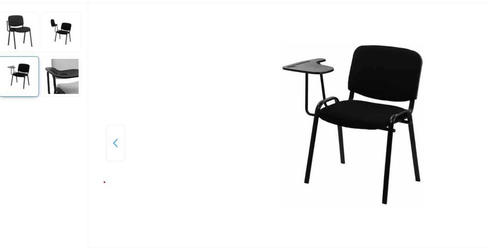 Scaun nou conferinta cu masuta Gri tapitat cu stofa, suprapozabil