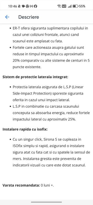 Scaun Copil Cybex Sirona S