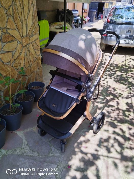 Детска количка KikkaBoo Irene,Beige 2 in 1