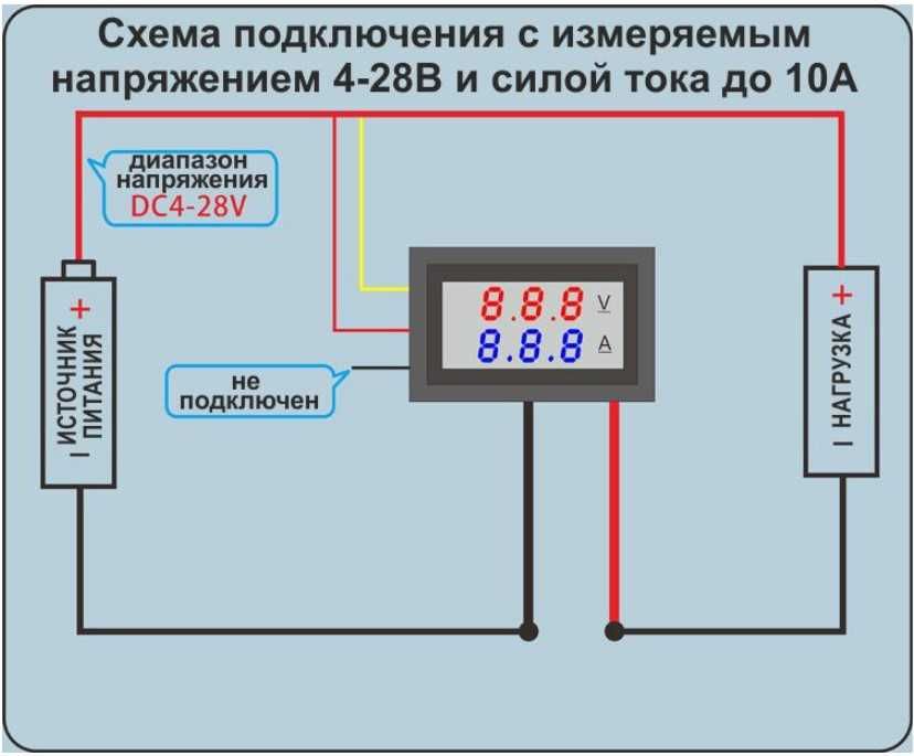 Вольтметр амперметр от 100 до 500 Вольт AC/DC
