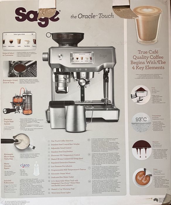 Еспресо машина SAGE SES990BSS Oracle Touch