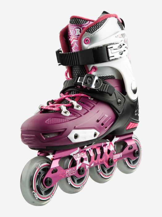 Ролики FILA для девочек 33–35 + экипировка в подарок!