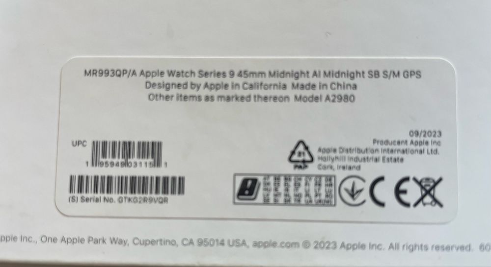 Apple watch serie9 45mm