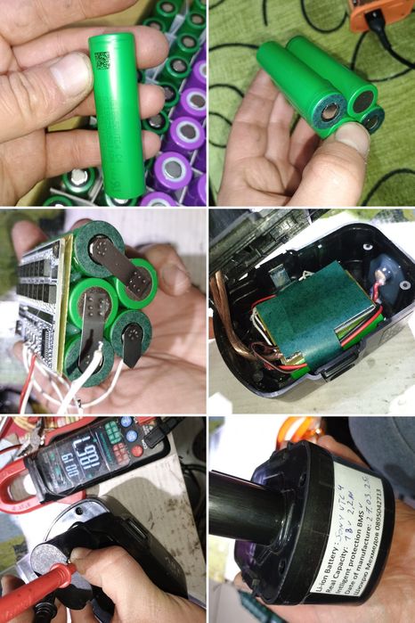 Изработка и ремонт на Литиево-йонна батерия за винтоверт,лодки, и т-н