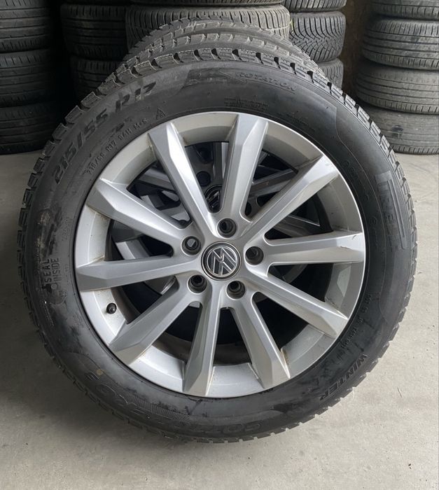 Jante aliaj VW R17 5x112 cu anvelope M+S 215 55 17