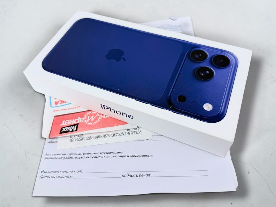 НОВ! Apple iPhone 17 Pro Max 2TB Deep Blue 2г. Гаранция!
