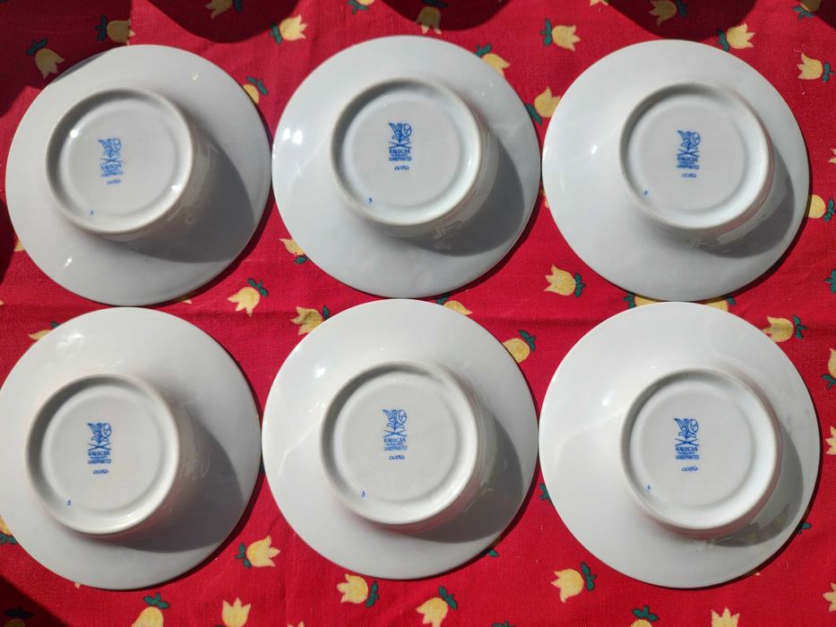 Ръчно рисуван сервиз за кафе и ваза  Kalocsa-Унгария