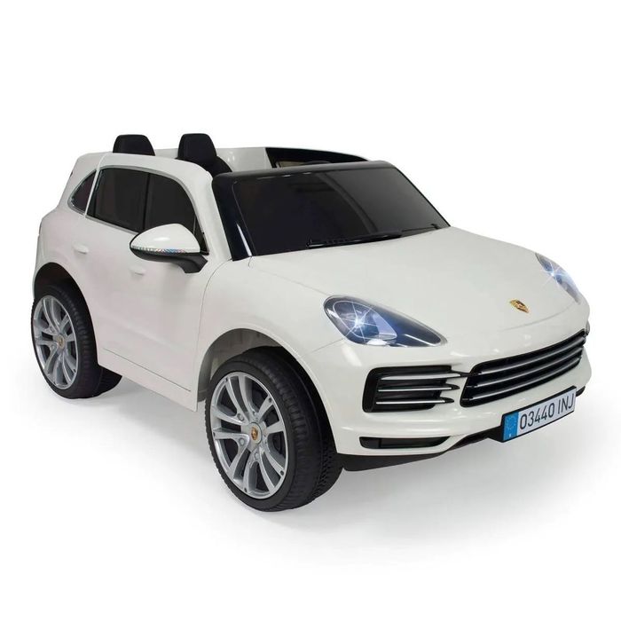 Акумулаторна кола за деца 12V - Injusa Porsche Cayenne S 12V (бял)
