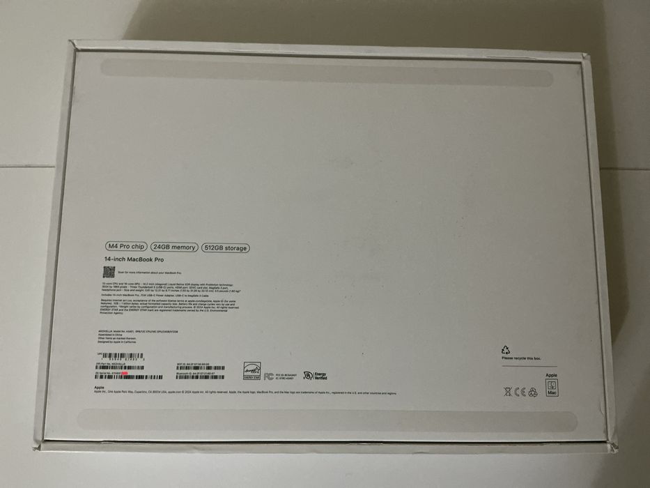 Продам свой Macbook Pro 14 M4 Pro 30 циклов.