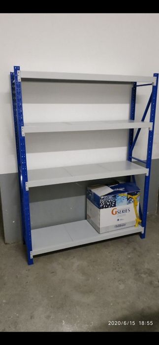 Складской металлический стеллаж 200×135×45 см | Усиленный | До 600 кг