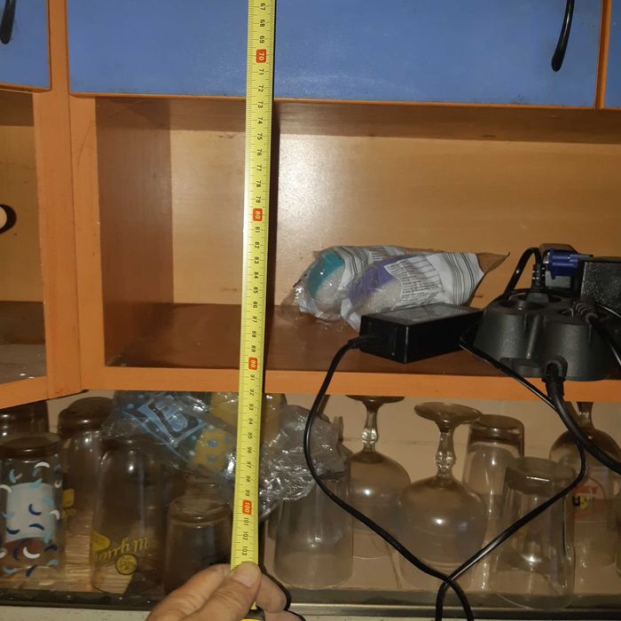 Ъглов кухненски шкаф-три секции