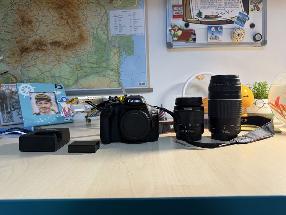 Vand urgent Aparat foto canon eos 4000D cu 2 obiective