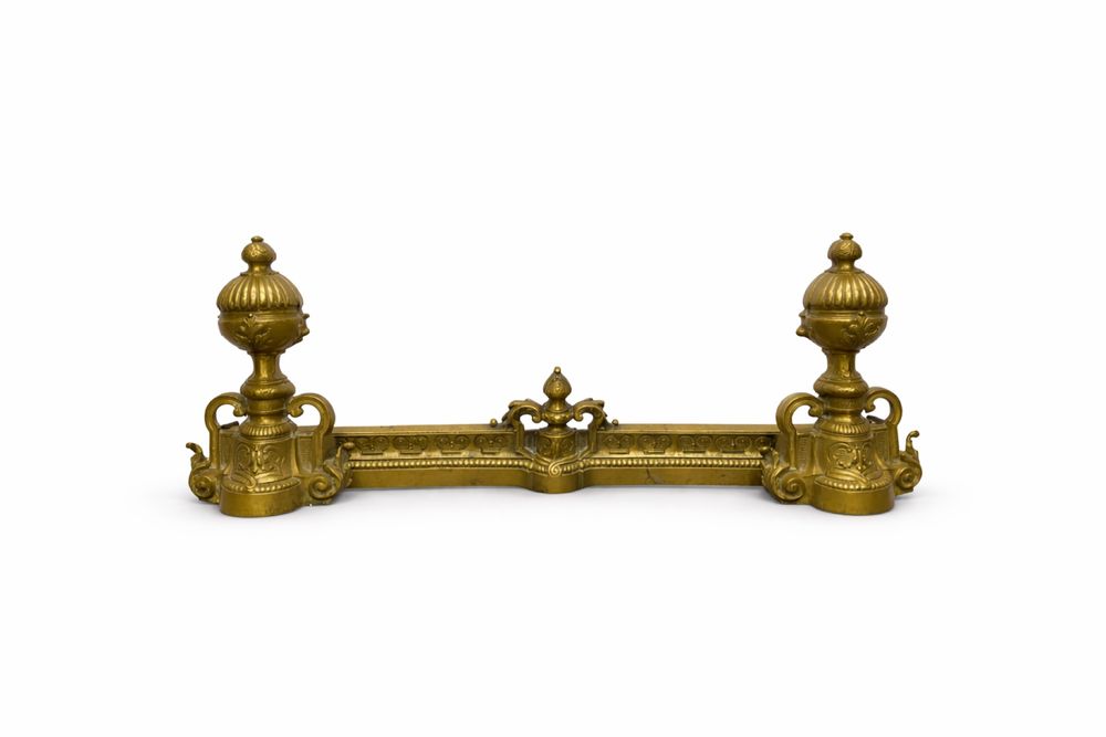 Бароков месингов предпазител за камина Германия 1900 1920