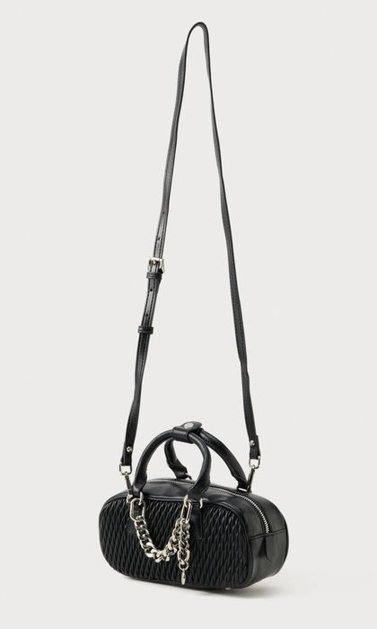 Steve Madden – дамска чанта тип bowling bag, черна