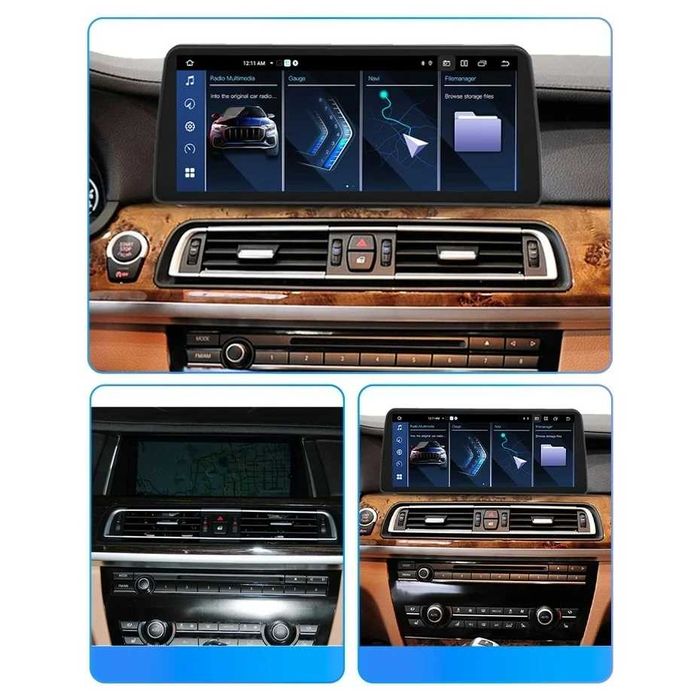 Navigatie Android Bmw Seria 7 F01 / F02 2009-2015 Carplay Youtube Waze