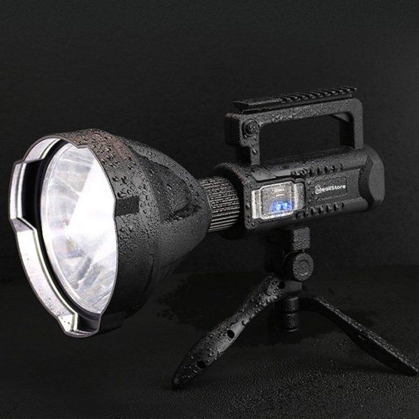 Lanterna LED IdeallStore, Search Master, reincarcabila, trepied inclus