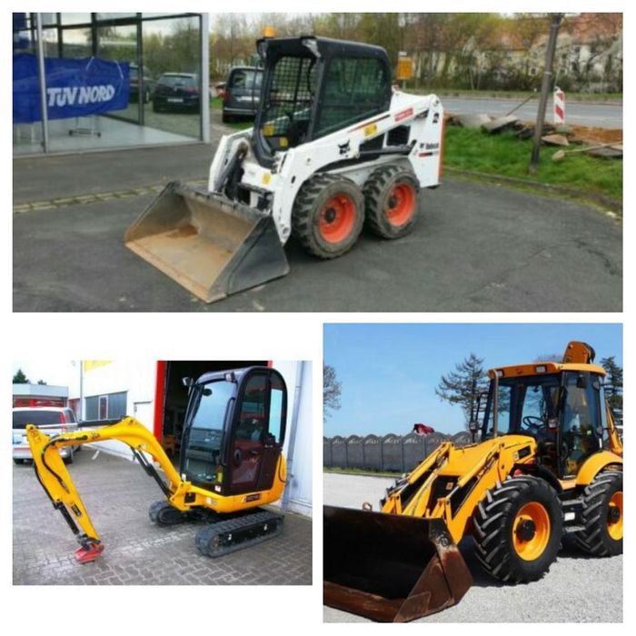 Utilaje excavator mini bobcat bascule pt lucrări constructii