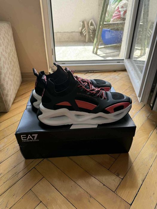 Черно/червени  сникърси EA7 Emporio Armani