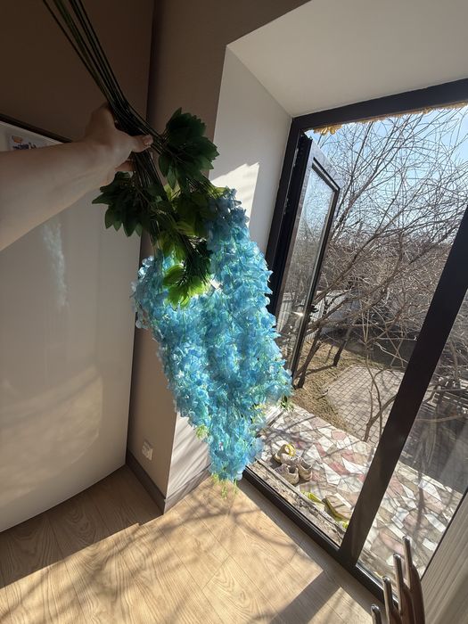 Искусственная глициния (вистерия) свисающая | Декор, цветы