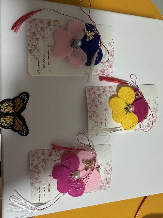 Martisoare panselute handmade/brosa