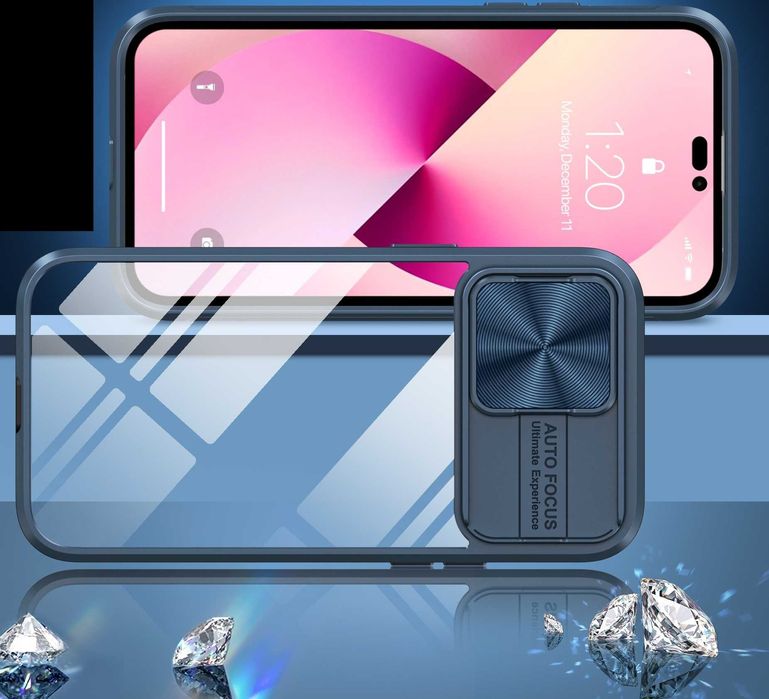 Husa Premium transparenta cu protectie metalica pt. iPhone 15 / 15 Pro