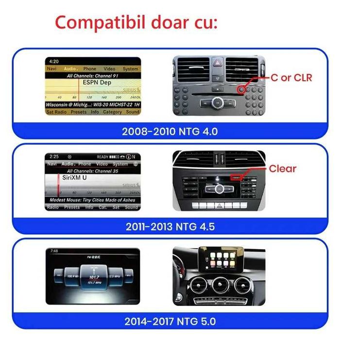 Navigatie Android Mercedes Benz C Class W204 W205 C204 2007-2018 CAMER