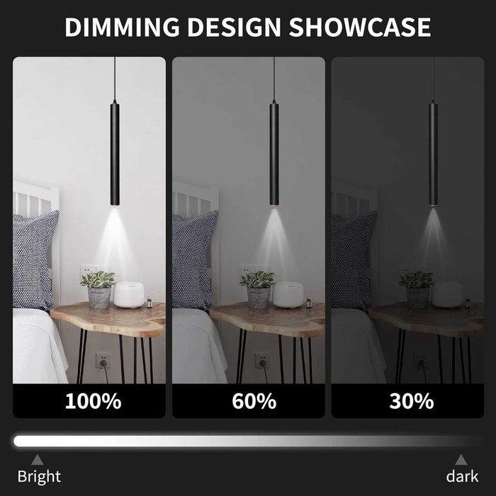 OKELI Черна модерна висяща лампа, LED 38,5 см, 4000К, 10 W