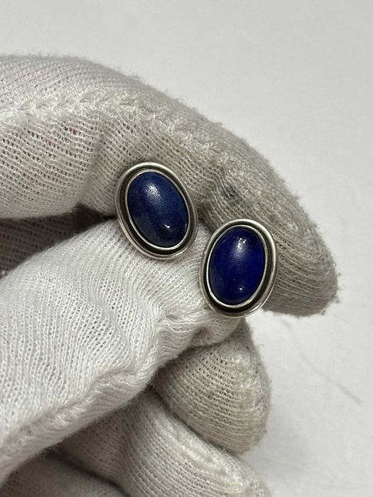 BUTONI ARGINT 925 + Lapis Lazuli - Georg Jensen - Denmark - 1915-1919!
