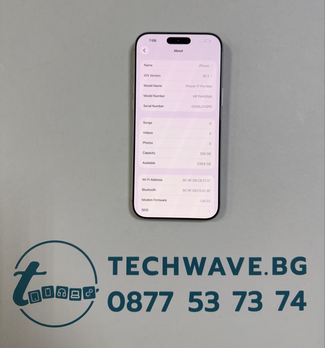 iPhone 17 Pro Max 256GB Silver 100%