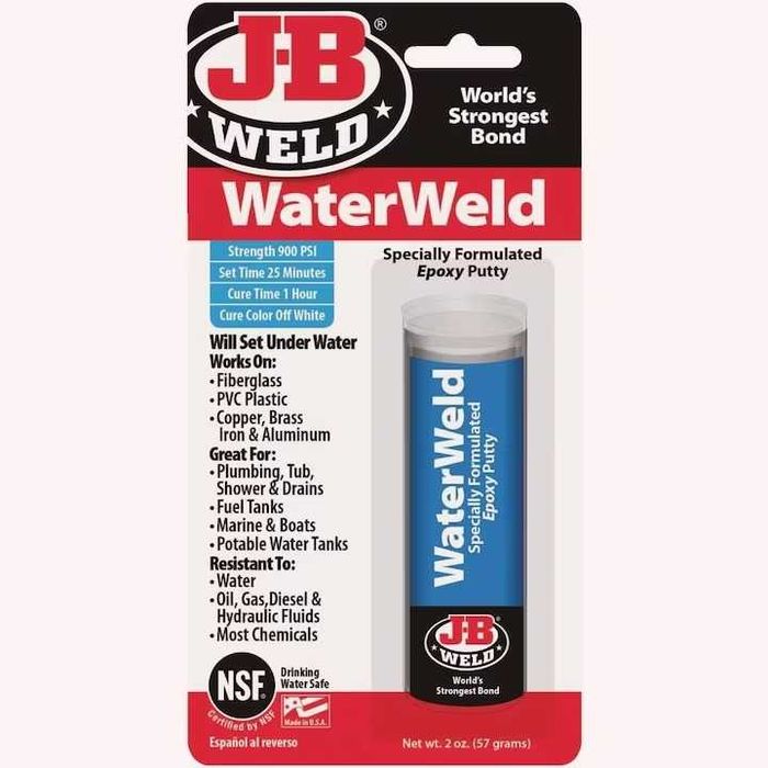 Най-здравото лепило в света JB WELD, ТЕЧНА СТОМАНА, Made in USA, Сила 5020 PSI за Метал Пластмаса Дърво Керамика и JB WATER WELD специално за течове