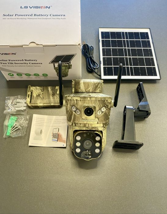 Ловна Камера LS Vision 4G Соларна PTZ С Два Обектива и Приложение