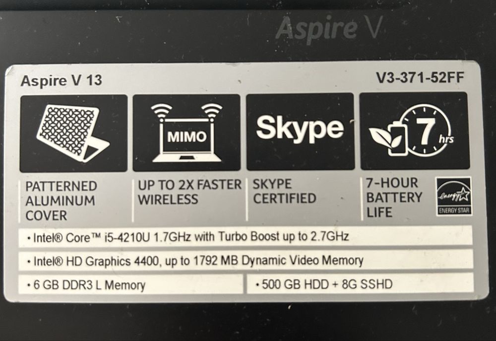 Ноутбук acer aspire v