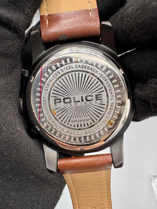 Ceas Police Urban Style Scrambler 50mm Quartz Piele Maro Cutie