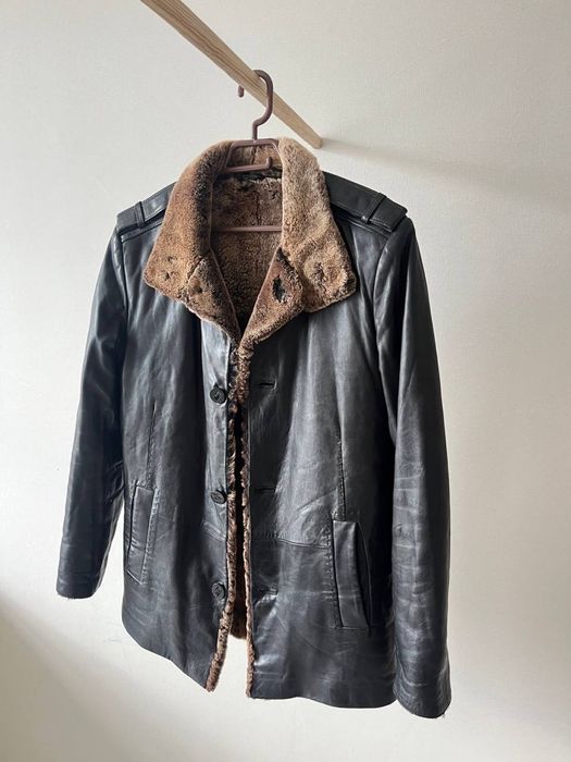 Зимняя кожанная куртка