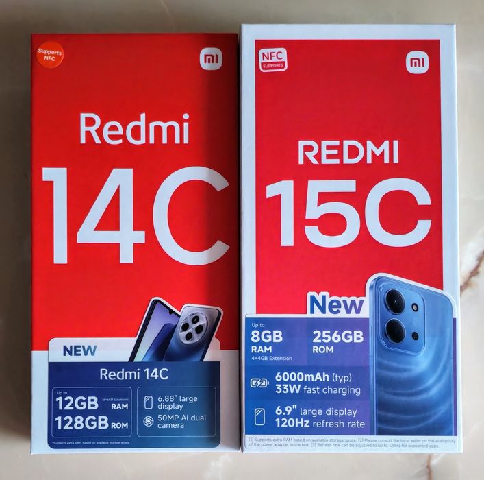 XIAOMI Redmi 14C 4G/XIAOMI Redmi 15C 4G noi la cutie !