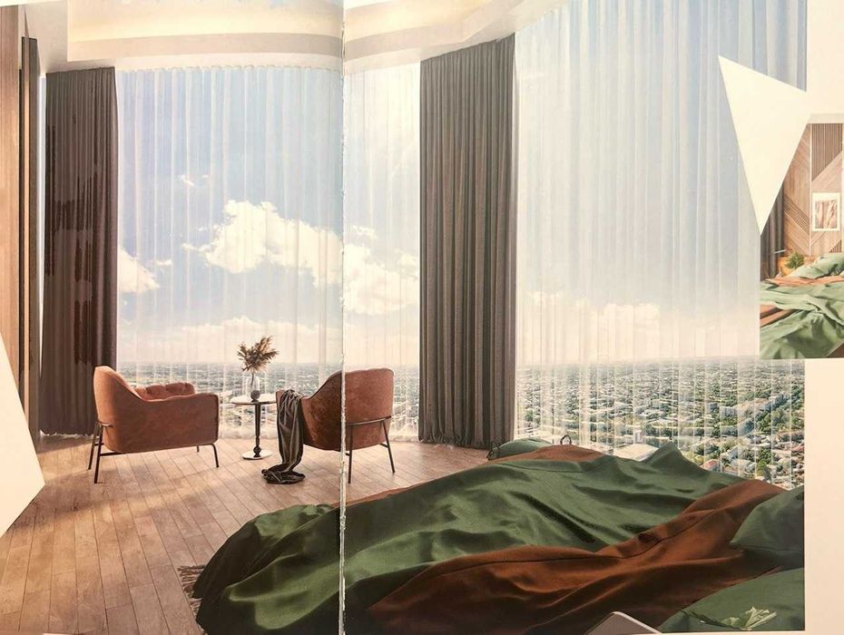 Уникальная квартира в Piramit Tower, этаж 19, с Щикарным видом,угловая