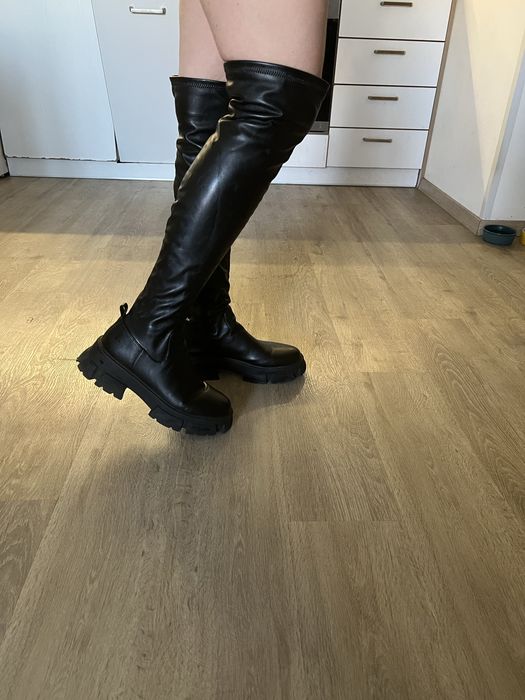 Черни Дамски Ботуши Steve Madden 40 Номер, Оригинални Обувки