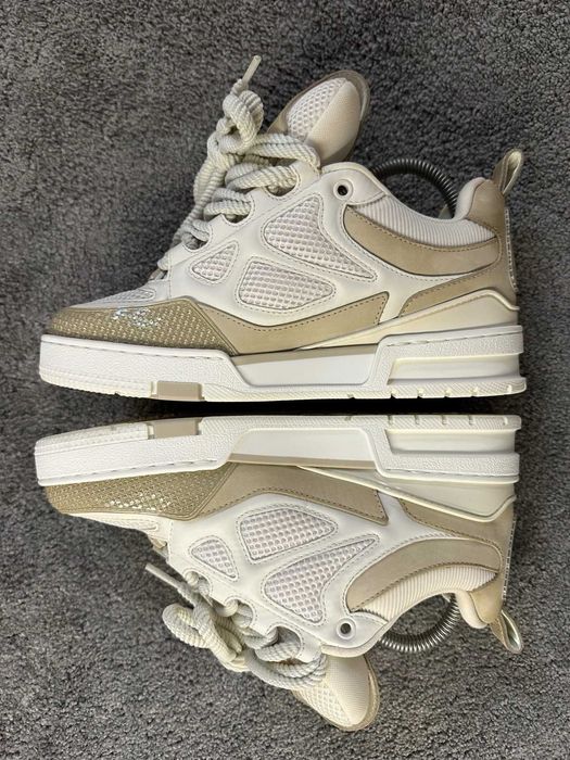 #CALITATE PREMIUM#Louis Vuitton LV4 Beige Skate Trainers - Livrare Verificare - (Dispunem de mai multe modele)
