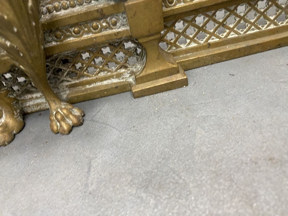 Френска барокова преграда за камина от месинг решетка за камина