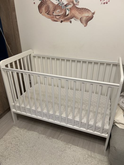 Pătuț bebe + saltea cocos, 120×60, stare foarte bună