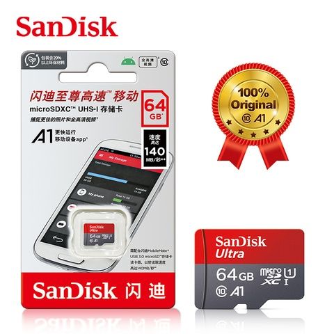 MicroSD 64GB Карта Памяти: Samsung EVO Plus & SanDisk Ultra (Оригинал)