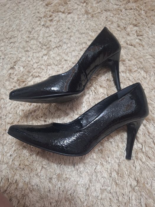 Pantofi stiletto piele lacuita