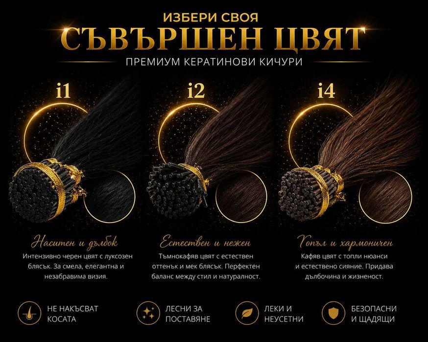 Разпродажба на кератинови кичури