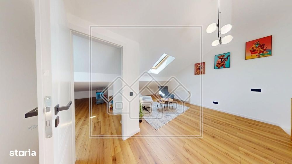 Penthouse cu design deosebit, mobilat modern, terasa