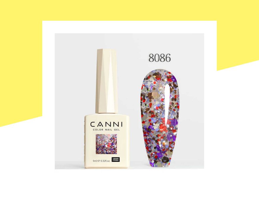 Професионален хипоалергенен гел лак серия „Glitz Flash“ CANNI – 9 мл.