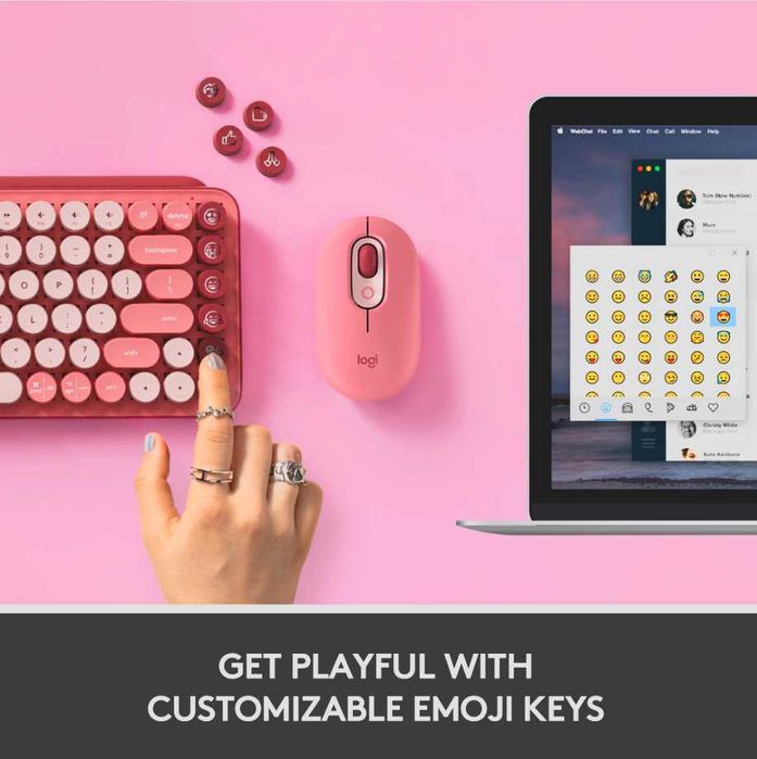Клавиатура и Мишка Logitech Pop Keys Heartbreaker