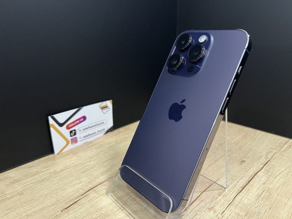 iPhone 14 Pro 128Gb Deep Purple Second-Hand 3 ani garanție, Telefoane